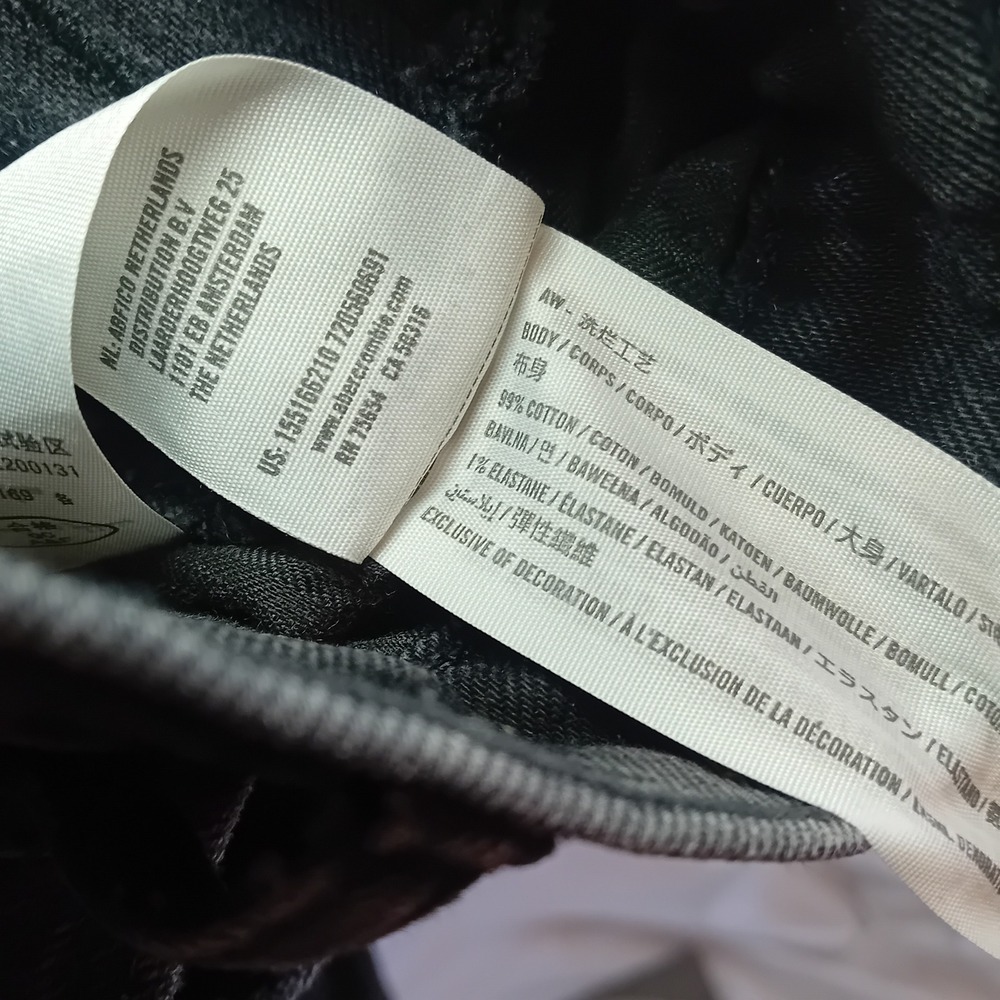 Abercrombie & Fitch Women's 90s Straight Jeans Ultra High Rise Black Wash 27/4R - Picture 16 of 16